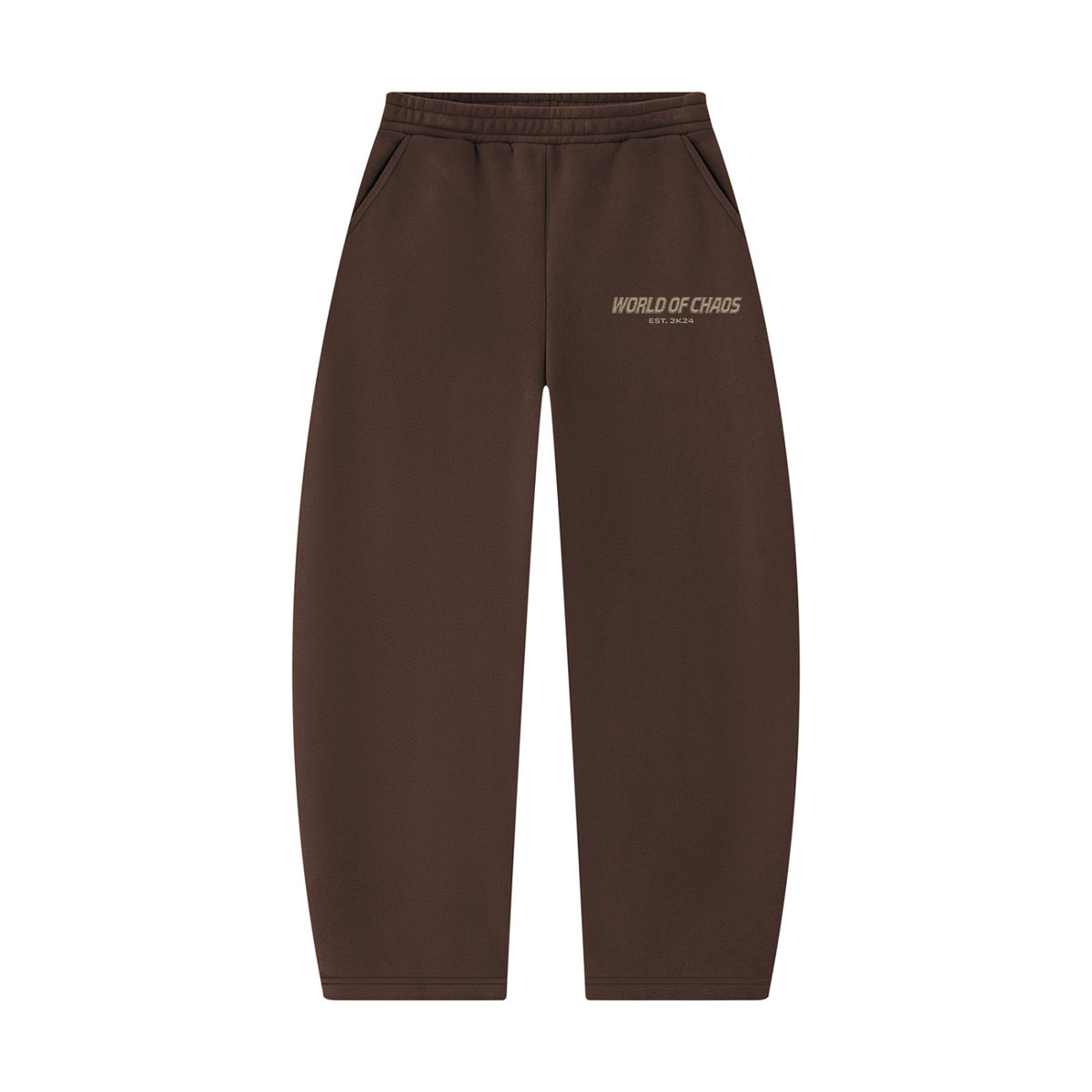 Heavyweight Barrel Leg Sweatpants - Coffee