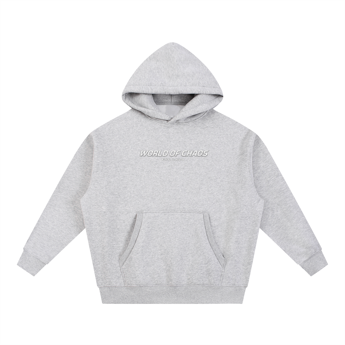 Heavyweight Boxy Hoodie - Flower Gray